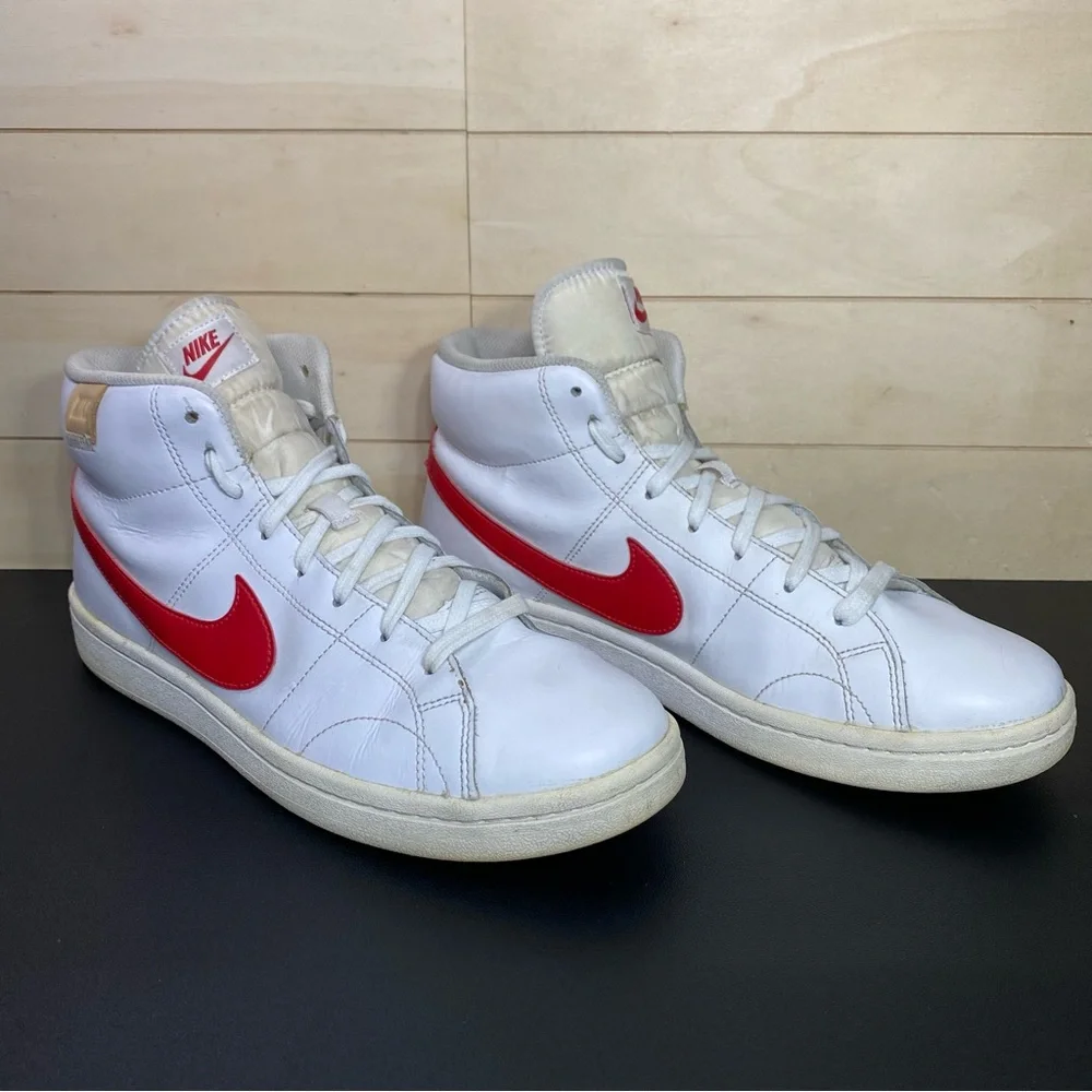 Nike Court Royale 2 Mid White Red Men's Size 9.5 Shoes Sneakers CQ9179-101 - Picture 11 of 11